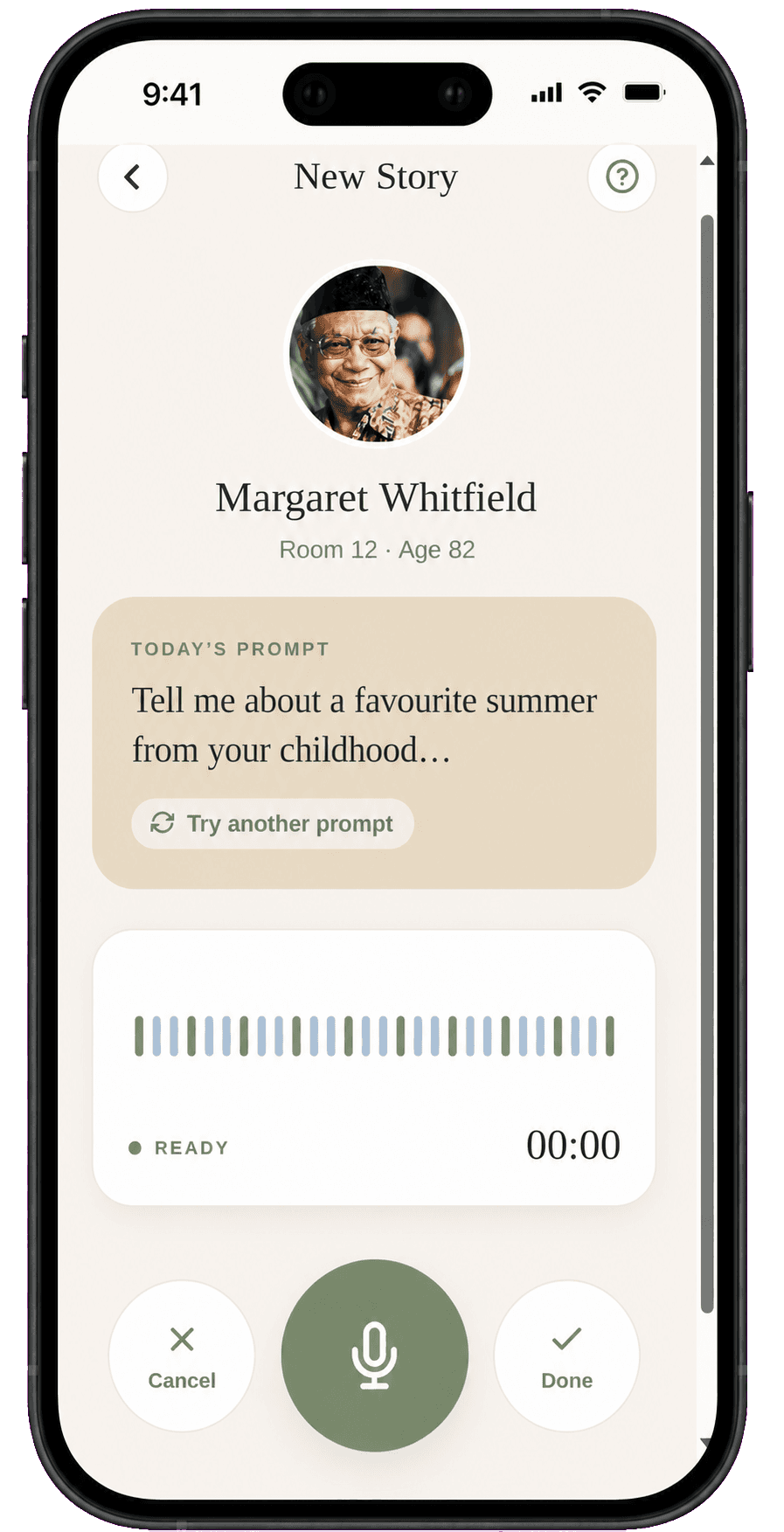 Chronelle guided story recording